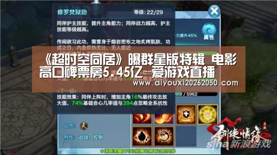 《超时空同居》曝群星版特辑 电影高口碑票房5.45亿-爱游戏直播(图4) 爱游戏竞猜